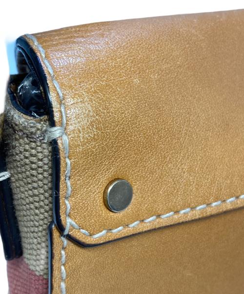 BURBERRY（バーバリー）BURBERRY (バーバリー) レザーショルダーバッグ ブラウンの古着・服飾アイテム