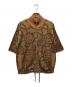 DRIES VAN NOTEN（ドリスヴァンノッテン）の古着「花柄ジップアップ半袖ニット」｜ブラウン