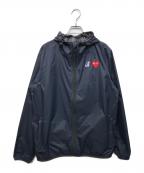 PLAY COMME des GARCONS×K-WAYプレイコムデギャルソン×ケイウェイ）の古着「フルジップ ナイロンジャケット」｜ネイビー