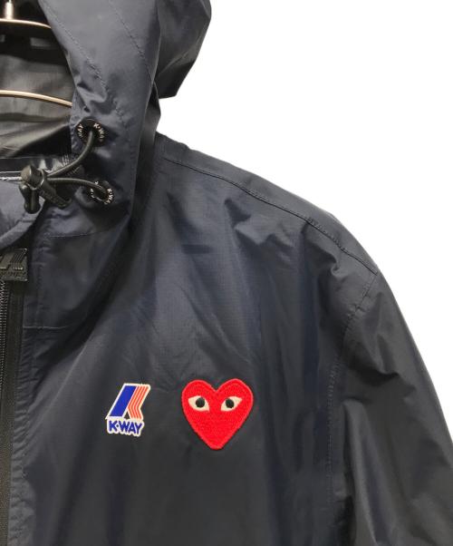 PLAY COMME des GARCONS（プレイコムデギャルソン）PLAY COMME des GARCONS (プレイコムデギャルソン) K-way (ケイウェイ) フルジップ ナイロンジャケット ネイビー サイズ:Lの古着・服飾アイテム