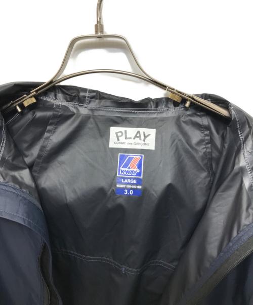 PLAY COMME des GARCONS（プレイコムデギャルソン）PLAY COMME des GARCONS (プレイコムデギャルソン) K-way (ケイウェイ) フルジップ ナイロンジャケット ネイビー サイズ:Lの古着・服飾アイテム