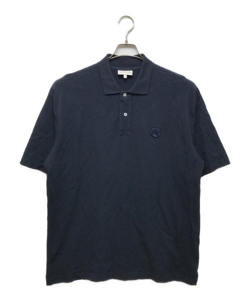 maison kitsune（メゾンキツネ）maison kitsune (メゾンキツネ) ボールド フォックスヘッド パッチ オーバーサイズ ポロ ネイビー サイズ:Mの古着・服飾アイテム