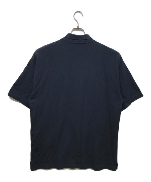 maison kitsune（メゾンキツネ）maison kitsune (メゾンキツネ) ボールド フォックスヘッド パッチ オーバーサイズ ポロ ネイビー サイズ:Mの古着・服飾アイテム
