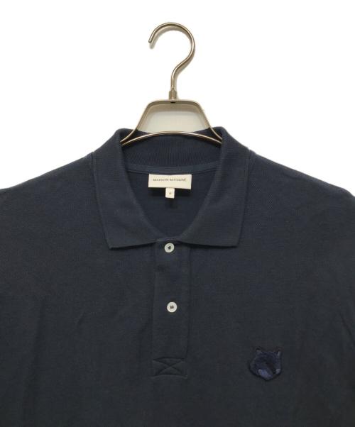 maison kitsune（メゾンキツネ）maison kitsune (メゾンキツネ) ボールド フォックスヘッド パッチ オーバーサイズ ポロ ネイビー サイズ:Mの古着・服飾アイテム