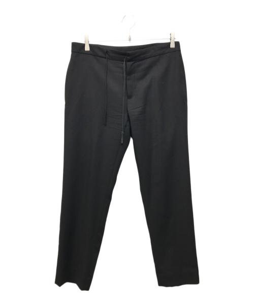 Maison Margiela（メゾンマルジェラ）Maison Margiela (メゾンマルジェラ) ウールフランネルドローストリングパンツ ブラック サイズ:46の古着・服飾アイテム