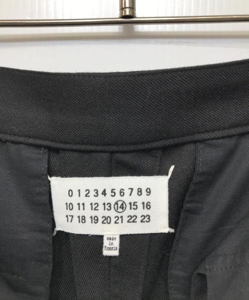 Maison Margiela（メゾンマルジェラ）Maison Margiela (メゾンマルジェラ) ウールフランネルドローストリングパンツ ブラック サイズ:46の古着・服飾アイテム