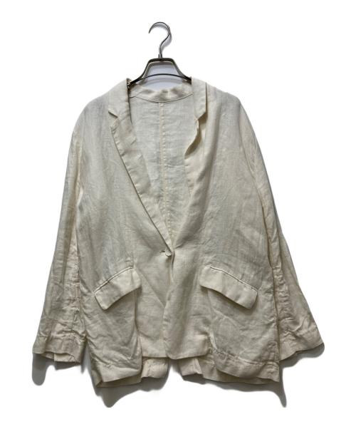 Spick and Span（スピック＆スパン）Spick and Span (スピック＆スパン) リネンテーラードジャケット ホワイト サイズ:34の古着・服飾アイテム