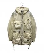 and wander×Barbourアンドワンダー×バブアー）の古着「SHINY WIND HOODIE」｜ベージュ