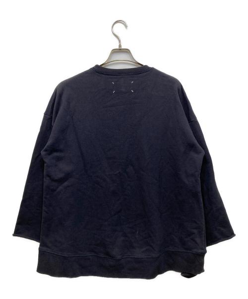 Maison Margiela（メゾンマルジェラ）Maison Margiela (メゾンマルジェラ) オーバーサイズスウェットシャツ ネイビー サイズ:XSの古着・服飾アイテム
