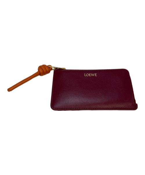 LOEWE（ロエベ）LOEWE (ロエベ) ノット コインカードホルダー　522421 バーガンディーの古着・服飾アイテム
