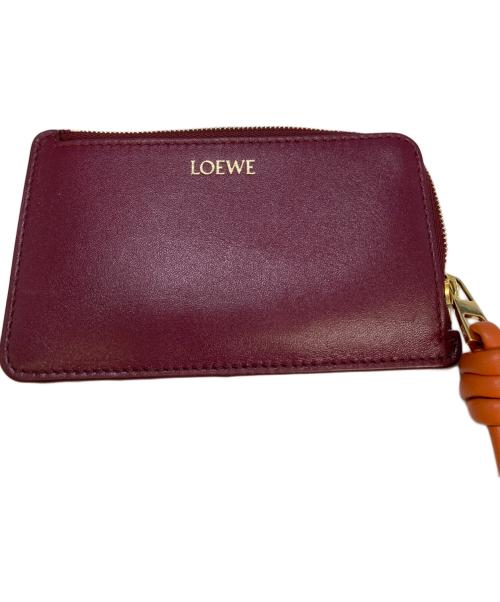 LOEWE（ロエベ）LOEWE (ロエベ) ノット コインカードホルダー　522421 バーガンディーの古着・服飾アイテム