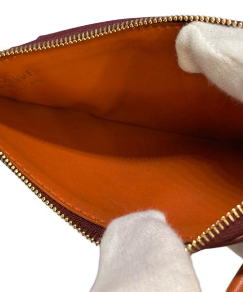 LOEWE（ロエベ）LOEWE (ロエベ) ノット コインカードホルダー　522421 バーガンディーの古着・服飾アイテム