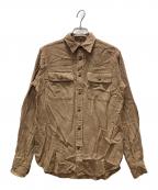 RALPH LAURENラルフローレン）の古着「エルボーパッチ チェックシャツ」｜ブラウン
