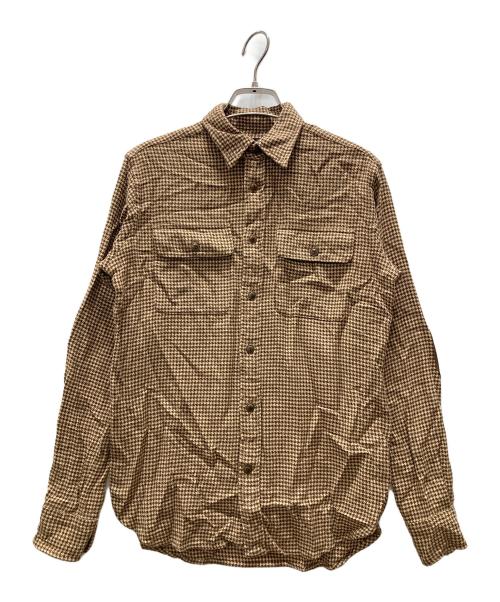 RALPH LAUREN（ラルフローレン）RALPH LAUREN (ラルフローレン) エルボーパッチ チェックシャツ ブラウン サイズ:０の古着・服飾アイテム
