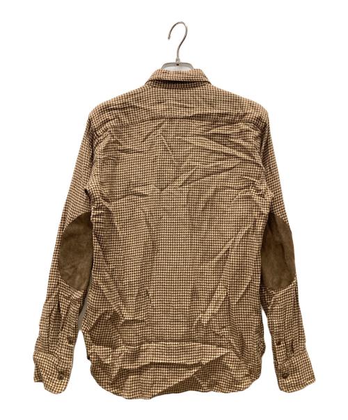 RALPH LAUREN（ラルフローレン）RALPH LAUREN (ラルフローレン) エルボーパッチ チェックシャツ ブラウン サイズ:０の古着・服飾アイテム