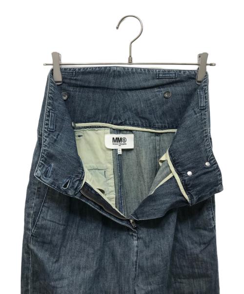 MM6 Maison Margiela（エムエムシックスメゾンマルジェラ）MM6 Maison Margiela (エムエムシックスメゾンマルジェラ) ワイドデニムパンツ インディゴ サイズ:38の古着・服飾アイテム