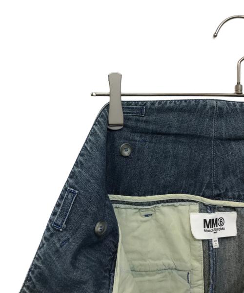 MM6 Maison Margiela（エムエムシックスメゾンマルジェラ）MM6 Maison Margiela (エムエムシックスメゾンマルジェラ) ワイドデニムパンツ インディゴ サイズ:38の古着・服飾アイテム