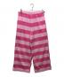 TSTS（ティーエスティーエス）の古着「DOUBLE SIDED STRIPED TROUSERS」｜ピンク×レッド