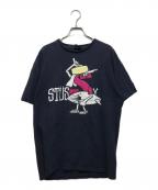 stussyステューシー）の古着「プリントTシャツ」｜ネイビー