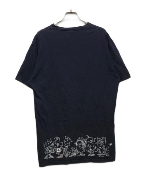 stussy（ステューシー）stussy (ステューシー) プリントTシャツ ネイビー サイズ:Lの古着・服飾アイテム