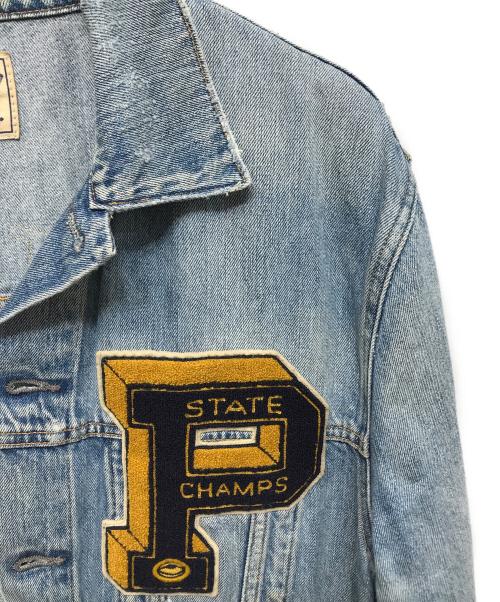 POLO RALPH LAUREN（ポロ・ラルフローレン）POLO RALPH LAUREN (ポロ・ラルフローレン) バックタイガー刺繍デニムジャケット インディゴ サイズ:Lの古着・服飾アイテム