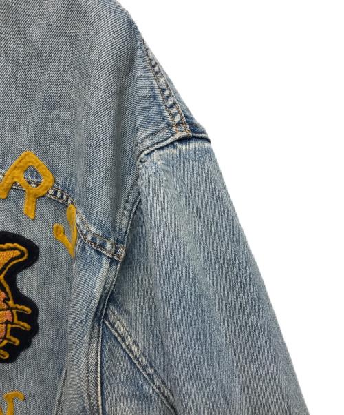 POLO RALPH LAUREN（ポロ・ラルフローレン）POLO RALPH LAUREN (ポロ・ラルフローレン) バックタイガー刺繍デニムジャケット インディゴ サイズ:Lの古着・服飾アイテム