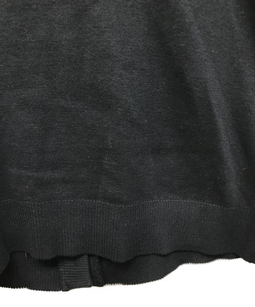 LEONARD PARIS（レオナール パリ）LEONARD PARIS (レオナール パリ) コットンナイロン総柄ニットカーディガン ブラック サイズ:Sの古着・服飾アイテム