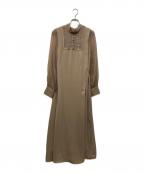 Ameriアメリ）の古着「2WAY SCOOP OUT LACE DRESS」｜ブラウン