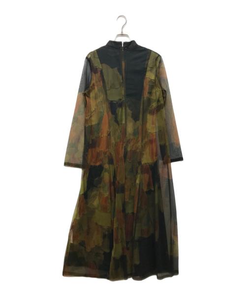 Ameri（アメリ）AMERI (アメリ) ジプシーアートドレス カーキ サイズ:Mの古着・服飾アイテム