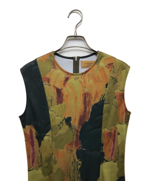Ameri（アメリ）AMERI (アメリ) ジプシーアートドレス カーキ サイズ:Mの古着・服飾アイテム