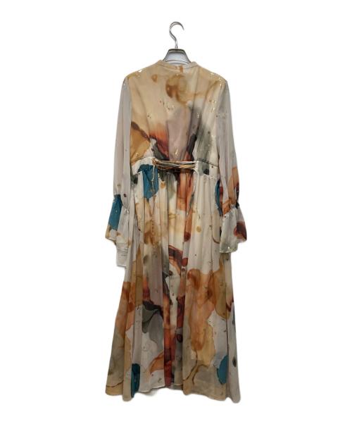Ameri（アメリ）AMERI (アメリ) UNDRESSED AMELIA INK ART DRESS ベージュ サイズ:Mの古着・服飾アイテム