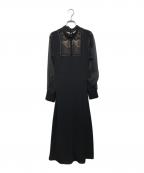 Ameriアメリ）の古着「2WAY SCOOP OUT LACE DRESS」｜ブラック