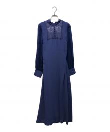 Ameri（アメリ）の古着「2WAY SCOOP OUT LACE DRESS」｜ブルー