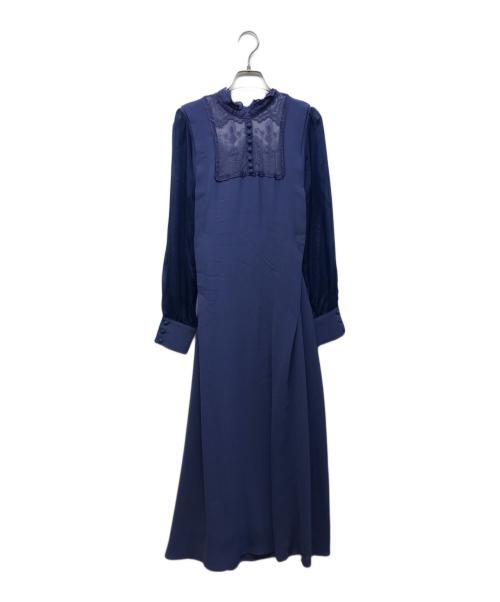 Ameri（アメリ）Ameri (アメリ) 2WAY SCOOP OUT LACE DRESS ブルー サイズ:Mの古着・服飾アイテム