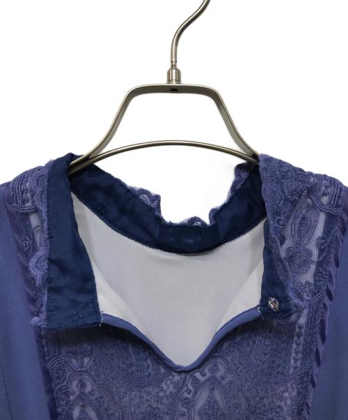 Ameri（アメリ）Ameri (アメリ) 2WAY SCOOP OUT LACE DRESS ブルー サイズ:Mの古着・服飾アイテム