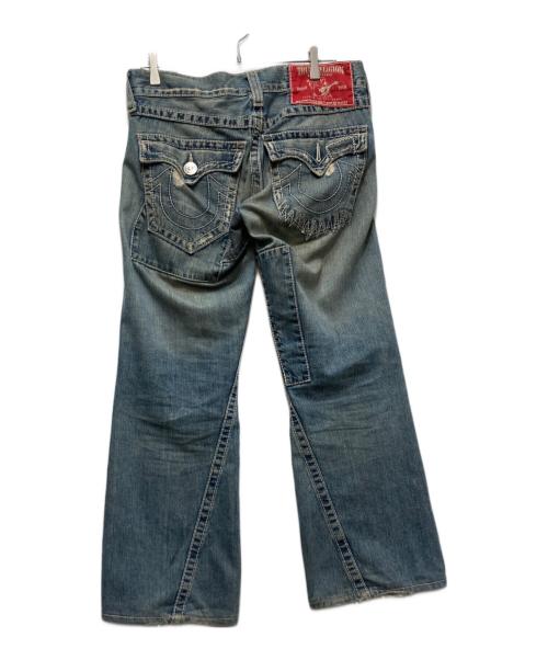 TRUE RELIGION（トゥルー レリジョン）TRUE RELIGION (トゥルー レリジョン) パッチワーク ローライズ デニム インディゴ サイズ:30/33の古着・服飾アイテム