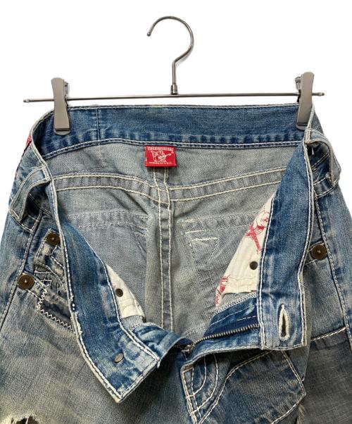 TRUE RELIGION（トゥルー レリジョン）TRUE RELIGION (トゥルー レリジョン) パッチワーク ローライズ デニム インディゴ サイズ:30/33の古着・服飾アイテム