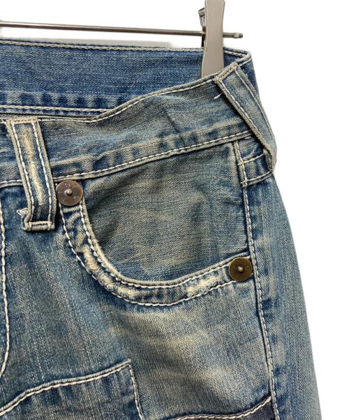 TRUE RELIGION（トゥルー レリジョン）TRUE RELIGION (トゥルー レリジョン) パッチワーク ローライズ デニム インディゴ サイズ:30/33の古着・服飾アイテム