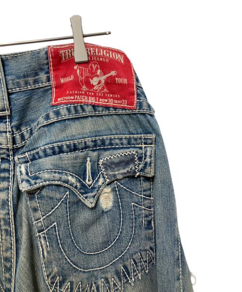 TRUE RELIGION（トゥルー レリジョン）TRUE RELIGION (トゥルー レリジョン) パッチワーク ローライズ デニム インディゴ サイズ:30/33の古着・服飾アイテム