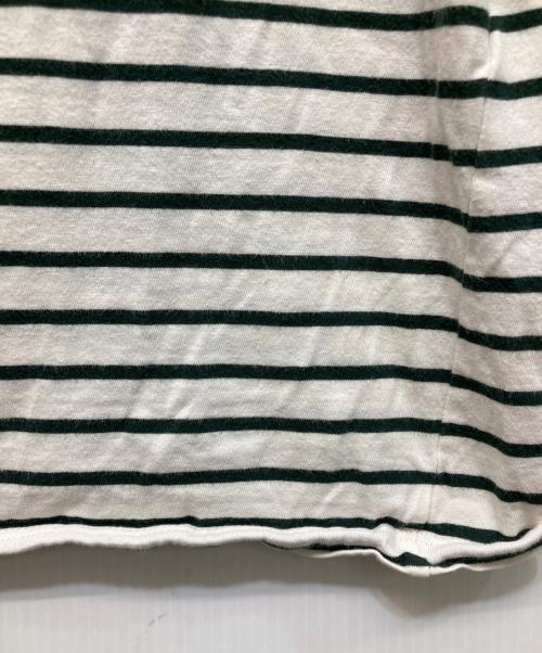MM6 Maison Margiela（エムエムシックスメゾンマルジェラ）MM6 Maison Margiela (エムエムシックスメゾンマルジェラ) 切替カットソー ホワイト×グリーン サイズ:Sの古着・服飾アイテム