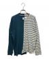 MM6 Maison Margiela（エムエムシックスメゾンマルジェラ）の古着「切替カットソー」｜ホワイト×グリーン