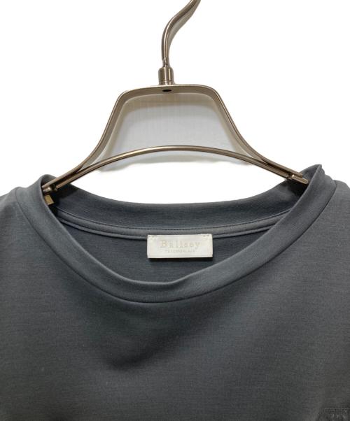 BALLSEY（ボールジィ）BALLSEY (ボールジィ) コットンジャージーコンビ シャーリングワンピース グレー サイズ:36の古着・服飾アイテム