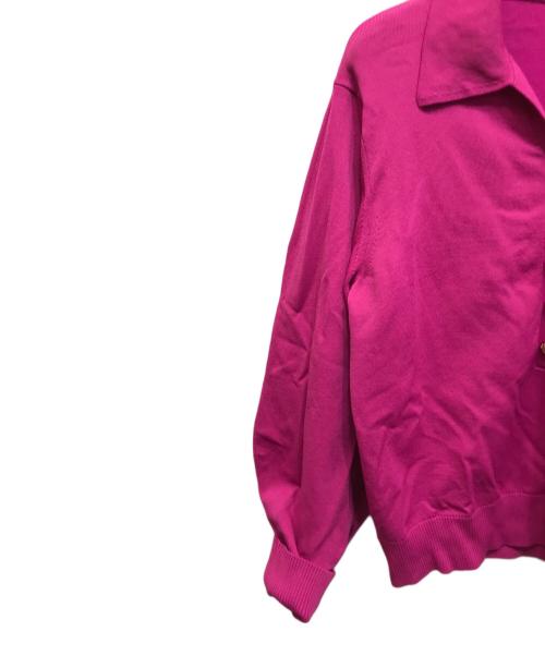 ANAYI（アナイ）ANAYI (アナイ) プレーティングポロプルオーバー ピンク サイズ:38の古着・服飾アイテム