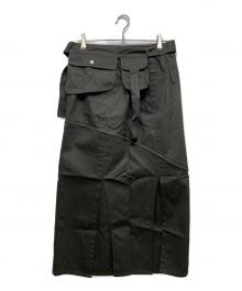 VIAVANDA（ヴィアヴァンダ）の古着「BELT BAG 2WAY LONG SKIRT」｜グレー