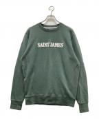 SAINT JAMESセントジェームス）の古着「フロッキーロゴスウェット」｜グリーン