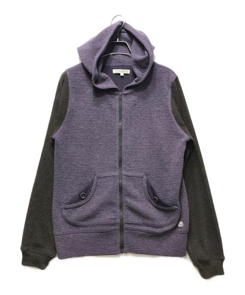 COYSEIO（コイセイオ）COYSEIO (コイセイオ) BUTTON POCKET ZIP-UP HOODIE （ボタンポケットジップアップフーディー） CY26SSOTZH002 パープル サイズ:2の古着・服飾アイテム