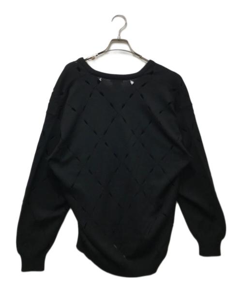GIANNI VERSACE（ジャンニ・ヴェルサーチ）GIANNI VERSACE (ジャンニ・ヴェルサーチ) カットワークニット ブラック サイズ:48の古着・服飾アイテム