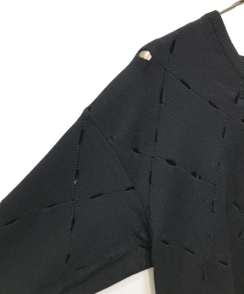 GIANNI VERSACE（ジャンニ・ヴェルサーチ）GIANNI VERSACE (ジャンニ・ヴェルサーチ) カットワークニット ブラック サイズ:48の古着・服飾アイテム