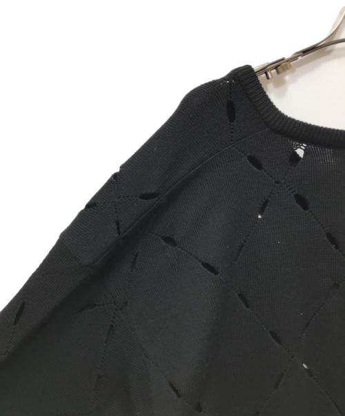 GIANNI VERSACE（ジャンニ・ヴェルサーチ）GIANNI VERSACE (ジャンニ・ヴェルサーチ) カットワークニット ブラック サイズ:48の古着・服飾アイテム