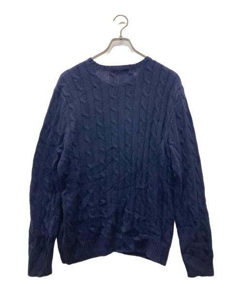 POLO RALPH LAUREN（ポロ・ラルフローレン）POLO RALPH LAUREN (ポロ・ラルフローレン) ケーブルニット ネイビー サイズ:Mの古着・服飾アイテム